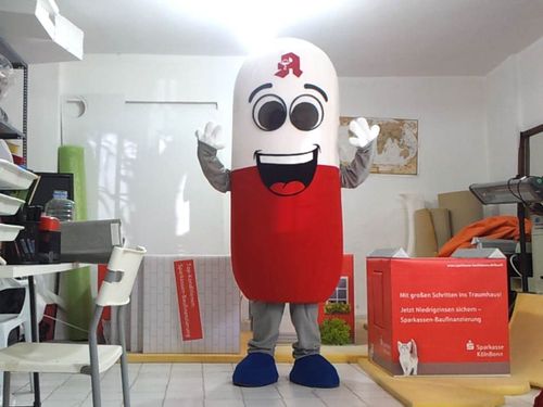 Kapsül İlaç Maskotu maskot kostümü