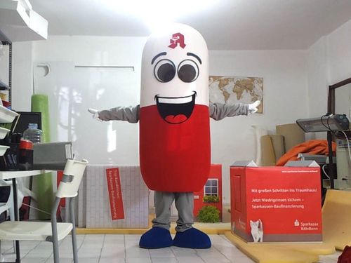Kapsül İlaç Maskotu maskot kostümü