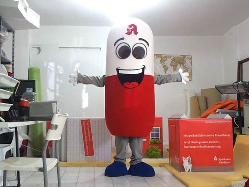 Kapsül İlaç Maskotu maskot kostümü