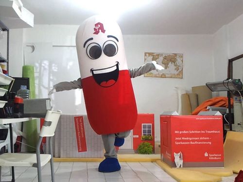 Kapsül İlaç Maskotu maskot kostümü