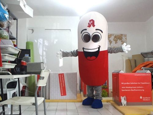 Kapsül İlaç Maskotu maskot kostümü