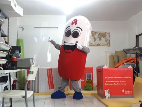 Kapsül İlaç Maskotu maskot kostümü
