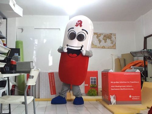 Kapsül İlaç Maskotu maskot kostümü