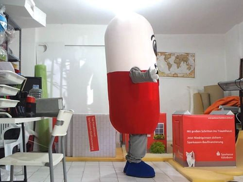 Kapsül İlaç Maskotu maskot kostümü