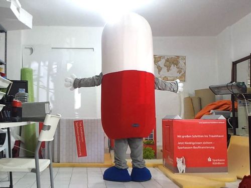 Kapsül İlaç Maskotu maskot kostümü