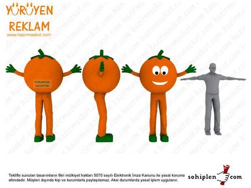 PORTAKAL Maskot maskot kostümü