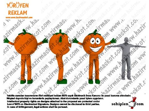 Portakal Maskot Kostümü maskot kostümü
