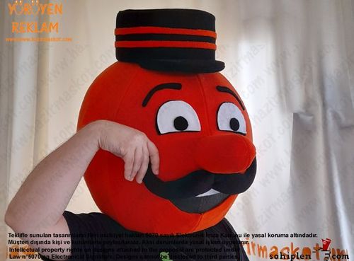 Portakal Kafa Maskot Kostümü maskot kostümü