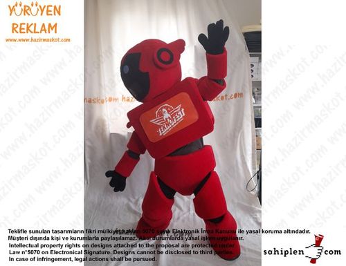 Teknofest Robot Maskot Kostümü /Türkiye Teknoloji Takımı maskot kostümü