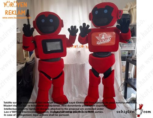 Teknofest Robot Maskot Kostümü /Türkiye Teknoloji Takımı maskot kostümü