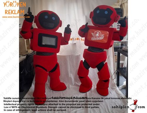 Teknofest Robot Maskot Kostümü /Türkiye Teknoloji Takımı maskot kostümü