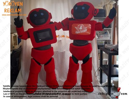 Teknofest Robot Maskot Kostümü /Türkiye Teknoloji Takımı maskot kostümü