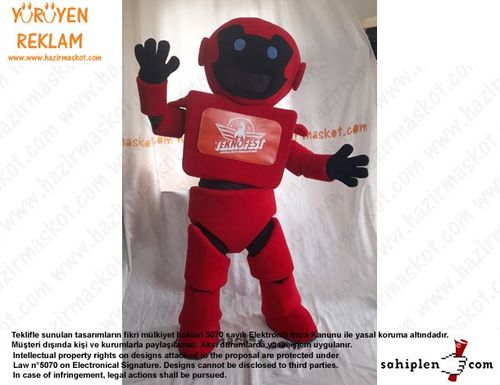 Teknofest Robot Maskot Kostümü /Türkiye Teknoloji Takımı maskot kostümü
