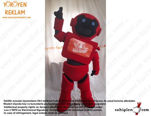 Teknofest Robot Maskot Kostümü /Türkiye Teknoloji Takımı maskot kostümü