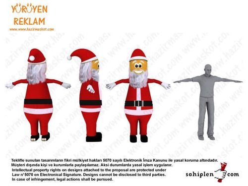 Noel Baba Maskot Kostümü Santa Claus Mascot Costume maskot kostümü