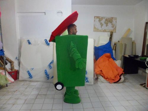 Almanya Geri Dönüşüm Kovası Maskot Kostümü maskot kostümü