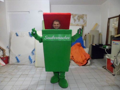 Almanya Geri Dönüşüm Kovası Maskot Kostümü maskot kostümü