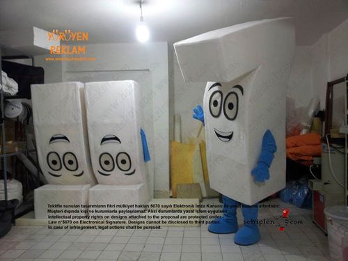 7 rakamı maskot kostümü / Volkswagen Almanya maskot kostümü