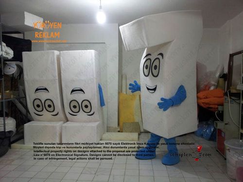 7 rakamı maskot kostümü / Volkswagen Almanya maskot kostümü