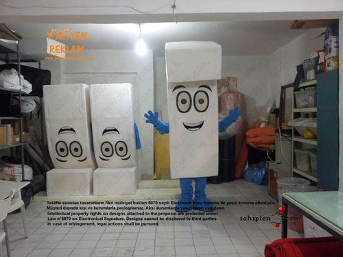 7 rakamı maskot kostümü / Volkswagen Almanya maskot kostümü