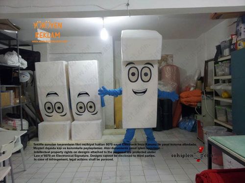 7 rakamı maskot kostümü / Volkswagen Almanya maskot kostümü