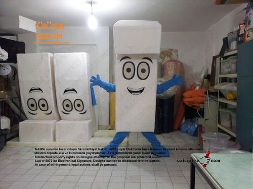 7 rakamı maskot kostümü / Volkswagen Almanya maskot kostümü
