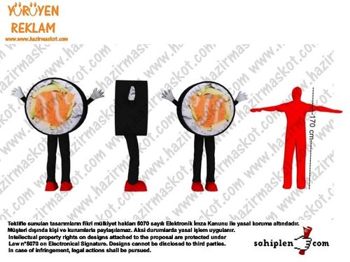 Suşi Maskotu maskot kostümü