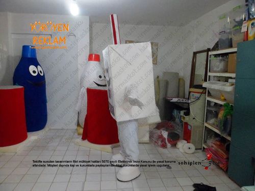 Süt kutusu maskot kostümü maskot kostümü
