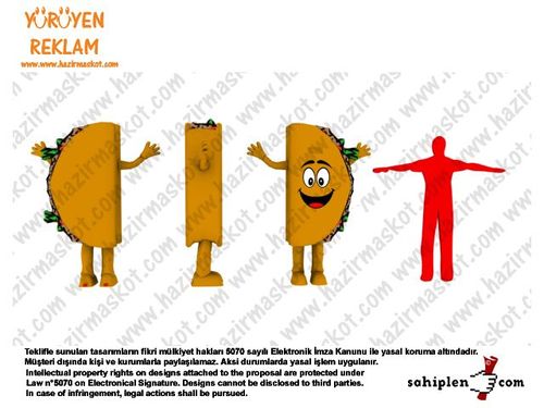 Taco Maskot Kostümü / Taco Mascot Costume maskot kostümü