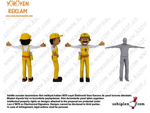 Usta Maskot Kostümü / Oyuncak Müzesi maskot kostümü