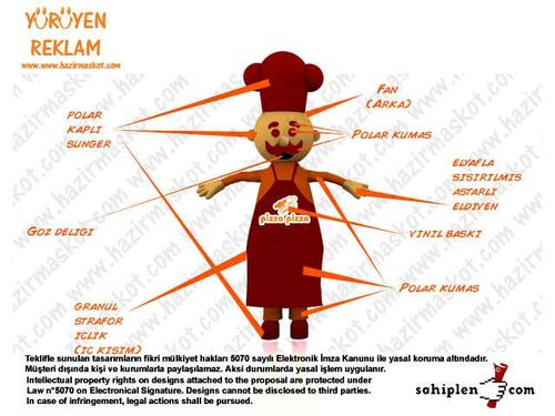 Pizza Pizza Usta Maskot Kostümü maskot kostümü