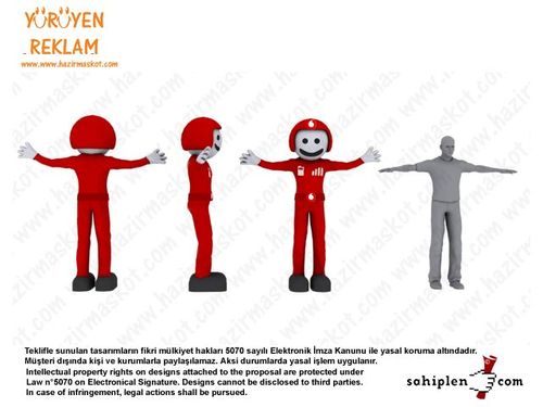 Vodafone Robot Maskot Kostümü maskot kostümü