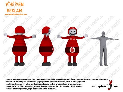 Robot Maskot Kostümü / Vodafone maskot kostümü