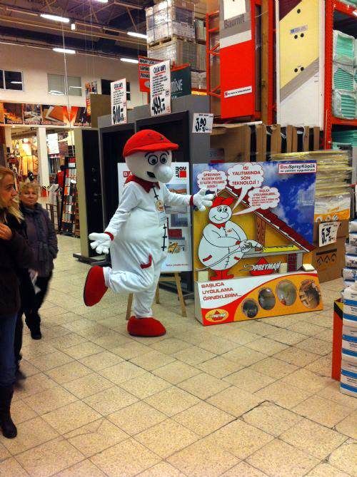 Spreyman maskot kostümü maskot kostümü