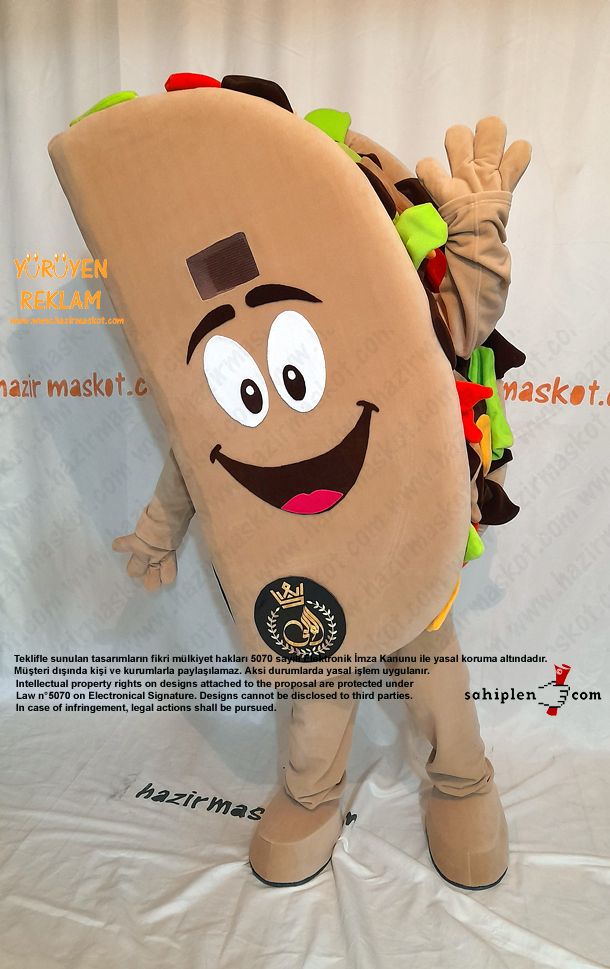 Tako Maskot Kostümü / Taco Mascot Costume maskot kostümü