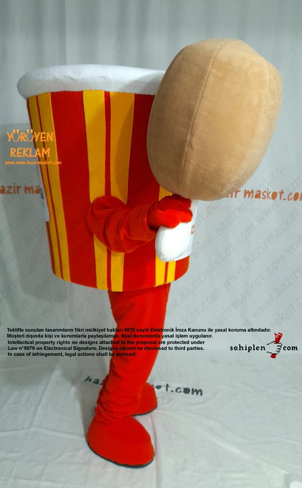 Tavuk Kovası Maskot Kostümü / Frito Landia USA maskot kostümü