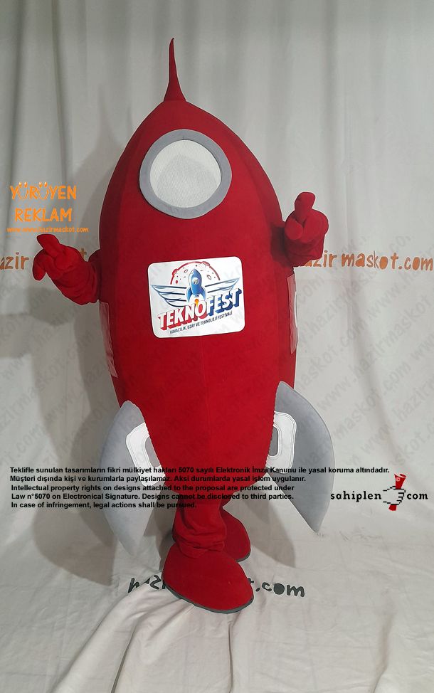 Teknofest 2022 Roket Maskot Kostümü maskot kostümü