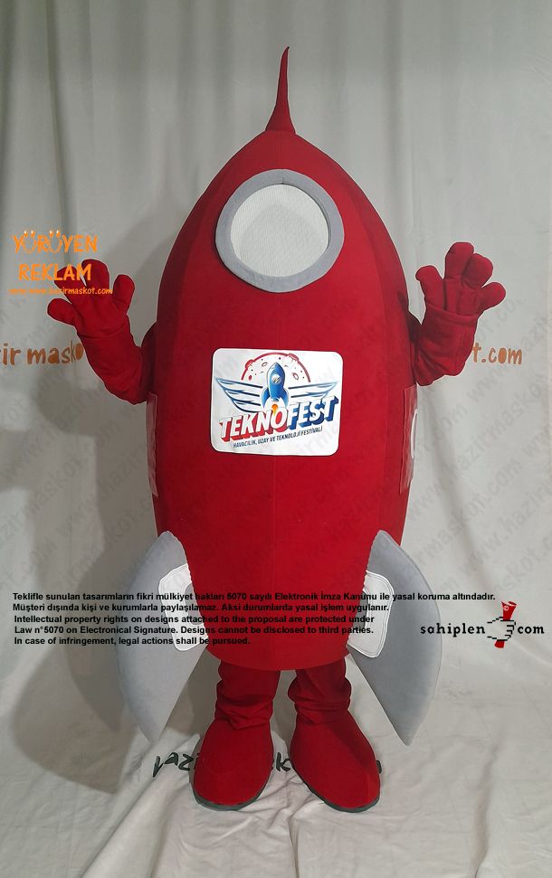 Teknofest 2022 Roket Maskot Kostümü maskot kostümü
