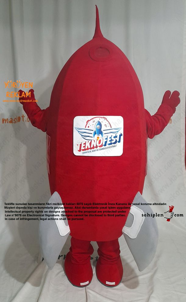 Teknofest 2022 Roket Maskot Kostümü maskot kostümü