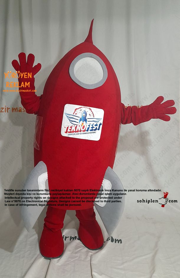 Teknofest 2022 Roket Maskot Kostümü maskot kostümü