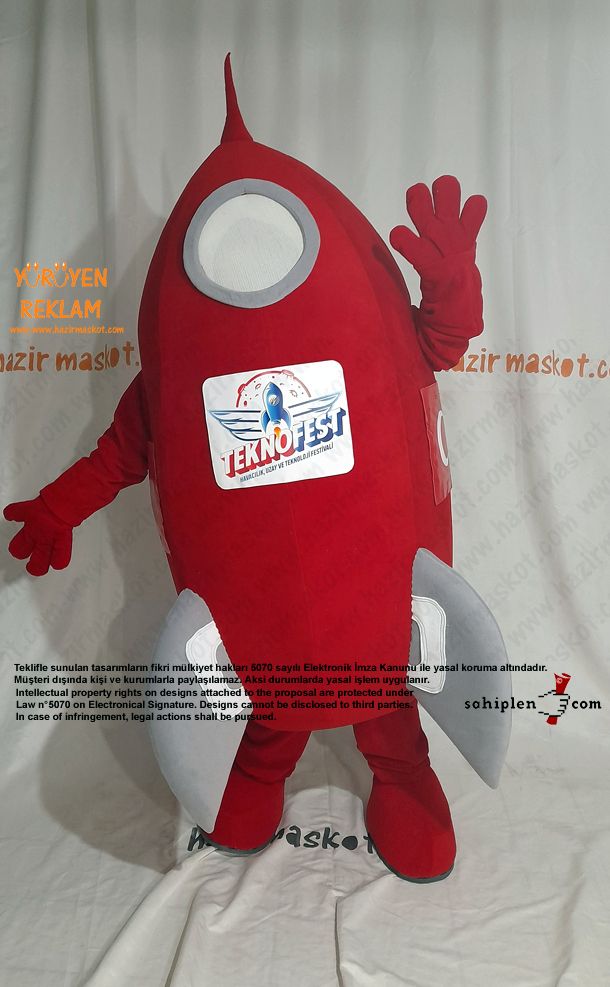 Teknofest 2022 Roket Maskot Kostümü maskot kostümü