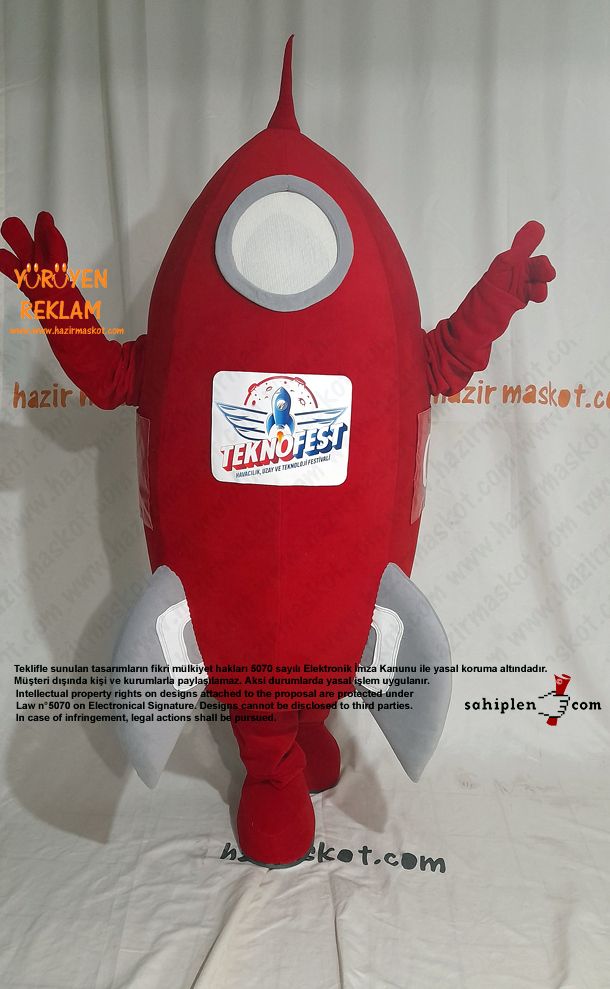 Teknofest 2022 Roket Maskot Kostümü maskot kostümü