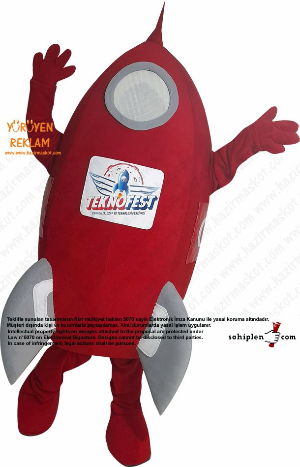 Teknofest 2022 Roket Maskot Kostümü maskot kostümü