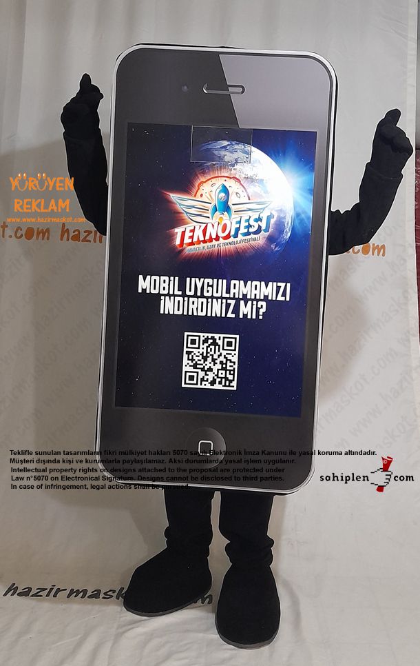 Teknofest Telefon Maskot Kostümü maskot kostümü