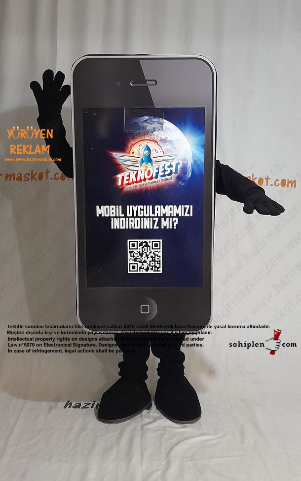 Teknofest Telefon Maskot Kostümü maskot kostümü