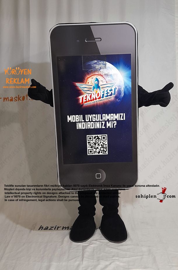 Teknofest Telefon Maskot Kostümü maskot kostümü