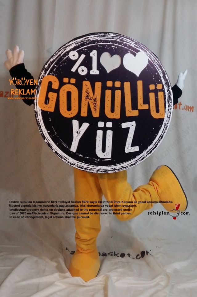 Tuborg Logo Maskot / 100de Yüz Gönüllüyüz / İzmir Maskot maskot kostümü