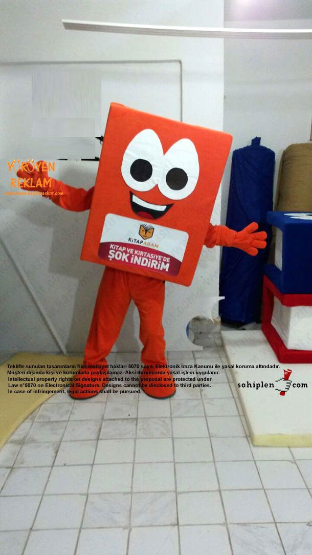 Kitap Adam Maskot maskot kostümü