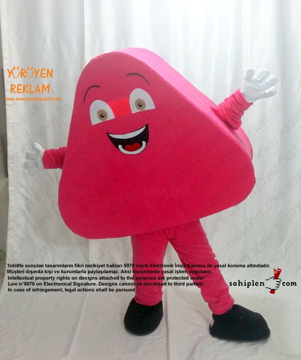 Geometri Üçgen Maskot / Cinfikir maskot kostümü