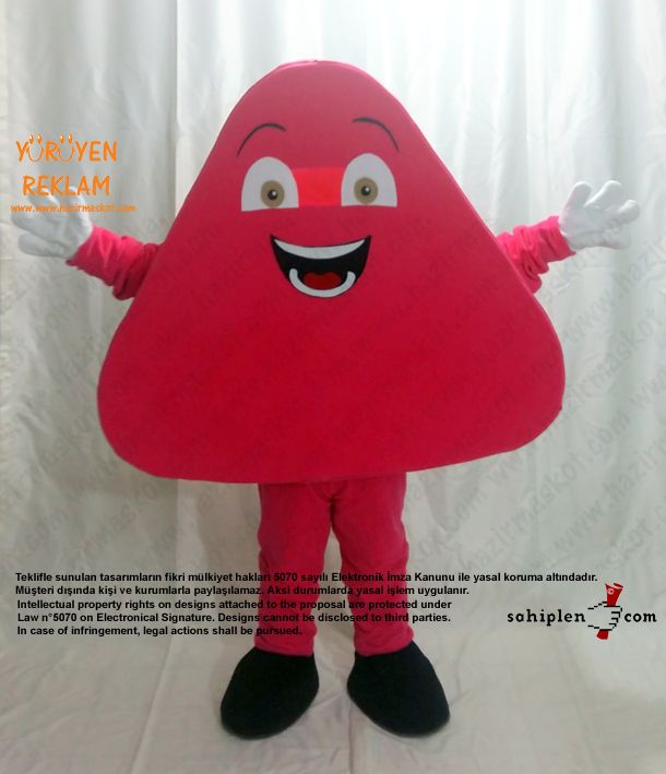 Geometri Üçgen Maskot / Cinfikir maskot kostümü